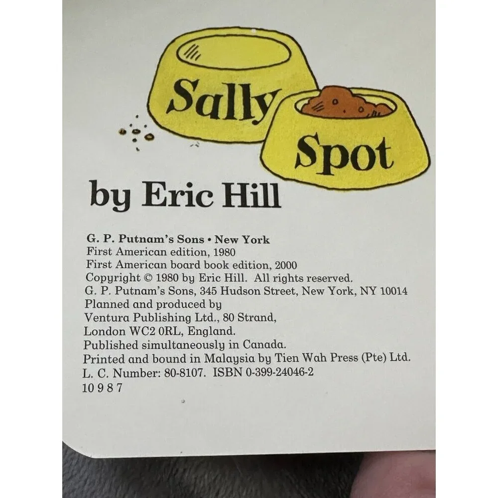 Where's Spot? Lift The Flap Board Book By Eric Hill‎ Vintage 2000 Puppy Dog GUC